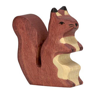 Holztiger Houten eekhoorn bruin 6 cm - Holztiger