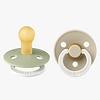 Speen rond natuurrubber 2-pack Glow Sage/Vanilla - Maat 1