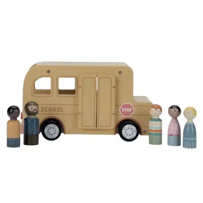 Little Dutch Schoolbus met poppetjes FSC