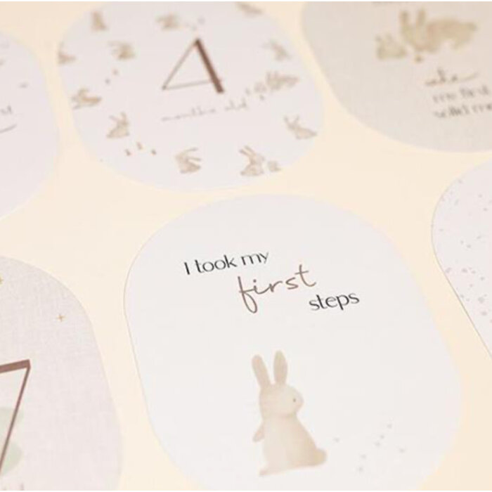 Little Dutch Mijlpaal kaarten 'Mijn eerste jaar' Baby Bunny FSC