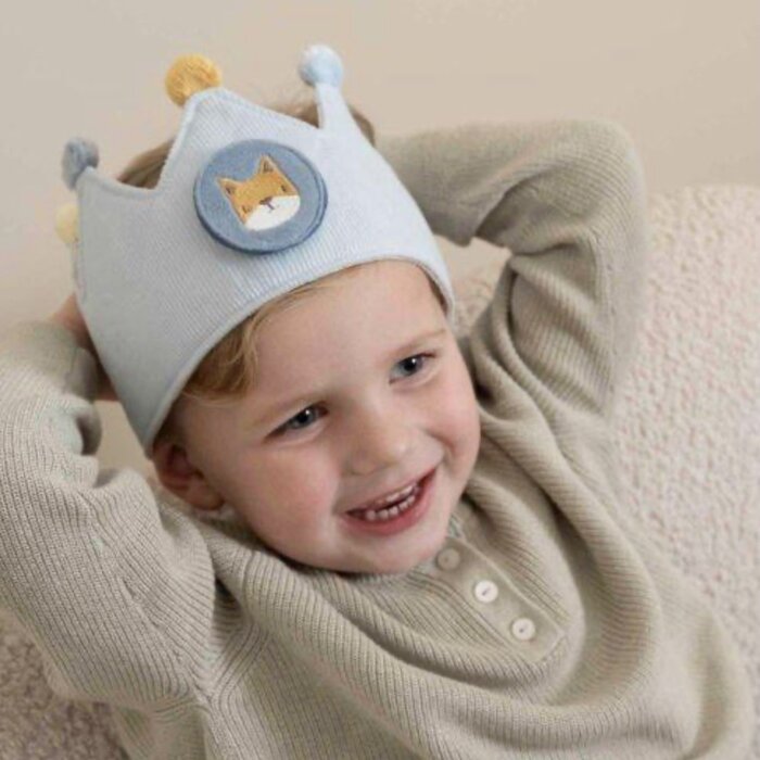 Little Dutch Verjaardagskroon van stof met cijfers blauw