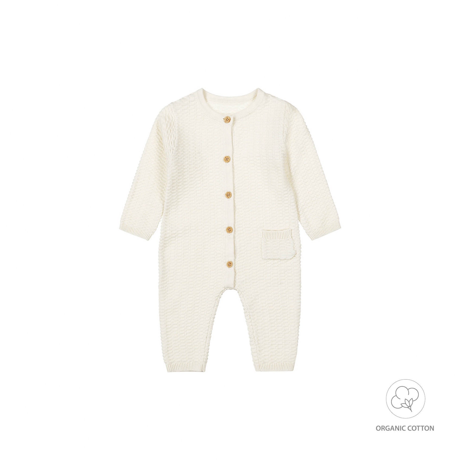 Dirkje 1 pce babysuit WN1257 organic cotton Off white