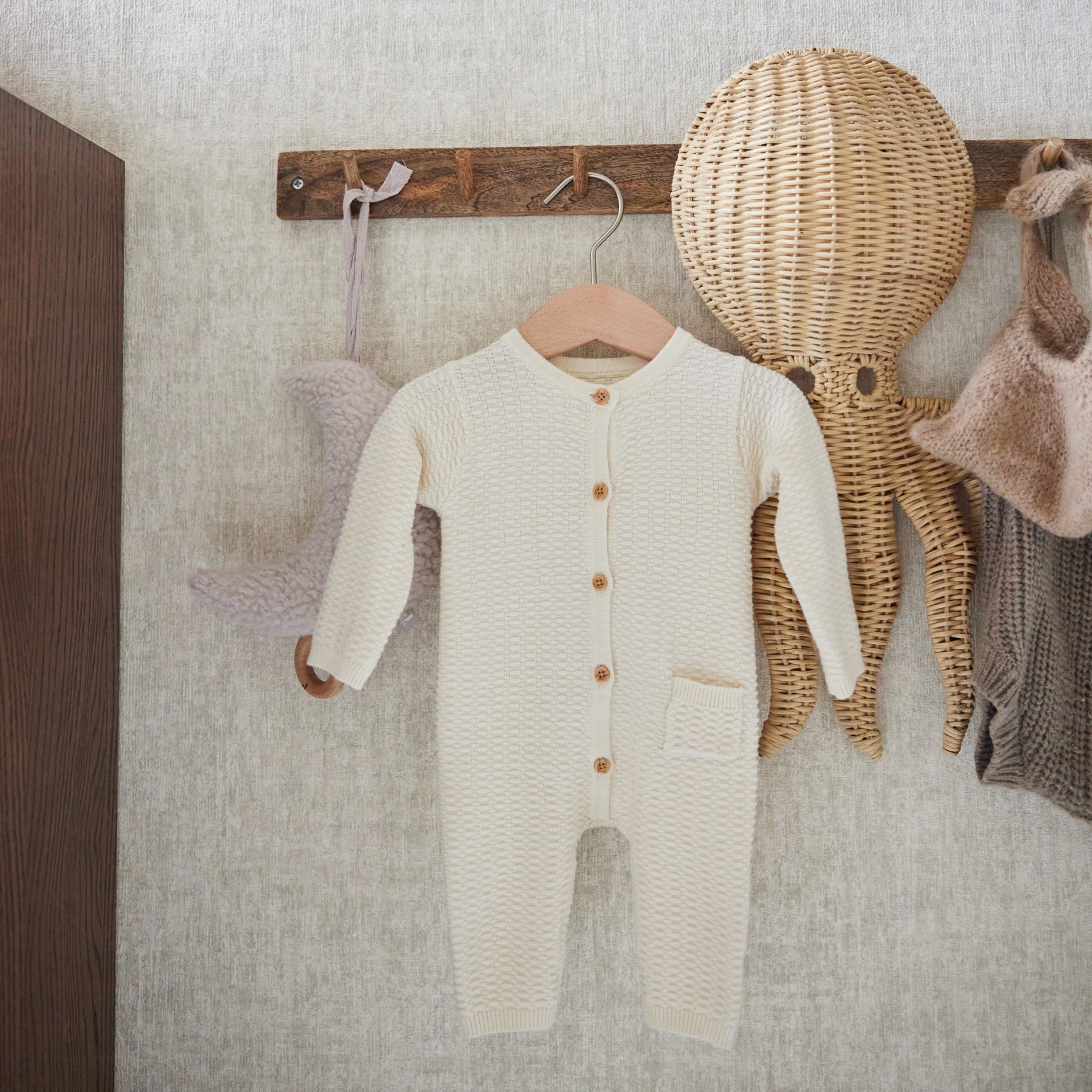 Dirkje 1 pce babysuit WN1257 organic cotton Off white