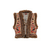 Little embroidery fur gilet