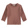 girls rib t-shirt longsleeve wood