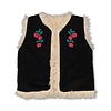 Omkeerbaar gilet suède look teddy Antraciet - Girls Club