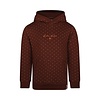 Sweater with hood Dark red