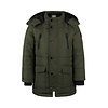 Jacket puff parka with hood water repellent Dark green Q52815-37