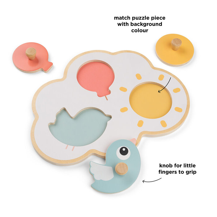 Done by Deer Eerste puzzel Happy clouds Colour mix