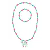 Ketting + armband Aike, eenhoorn rozemint groen