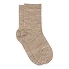 Cotton rib socks Light Brown Melange - 489