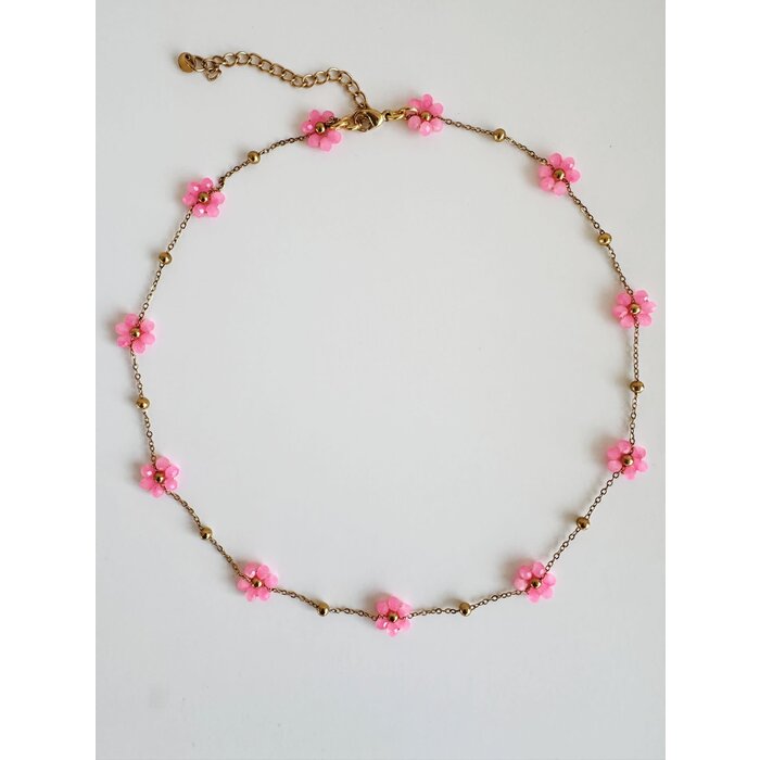 ByMelo Ketting Flower roze