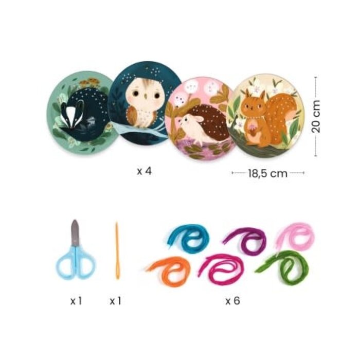 Djeco Stap voor stap rijgen met wol