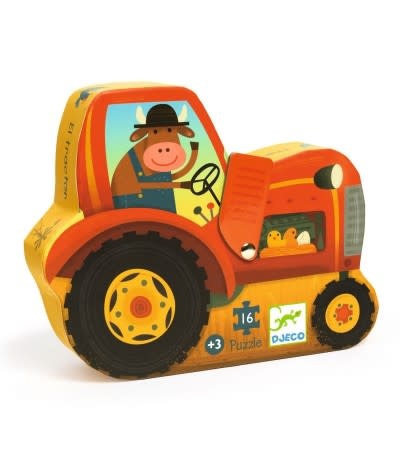 Djeco Tractor puzzel - 16 pcs