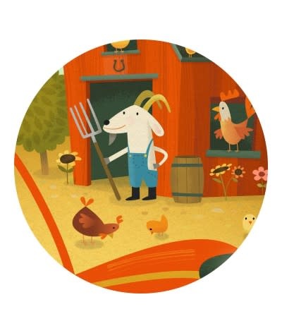 Djeco Tractor puzzel - 16 pcs