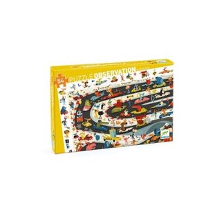 Djeco Zoekpuzzel auto rally - 54 pcs