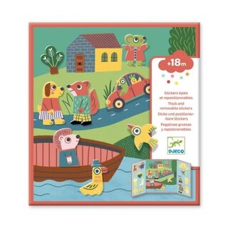 Djeco Herbruikbare stickers - de dieren