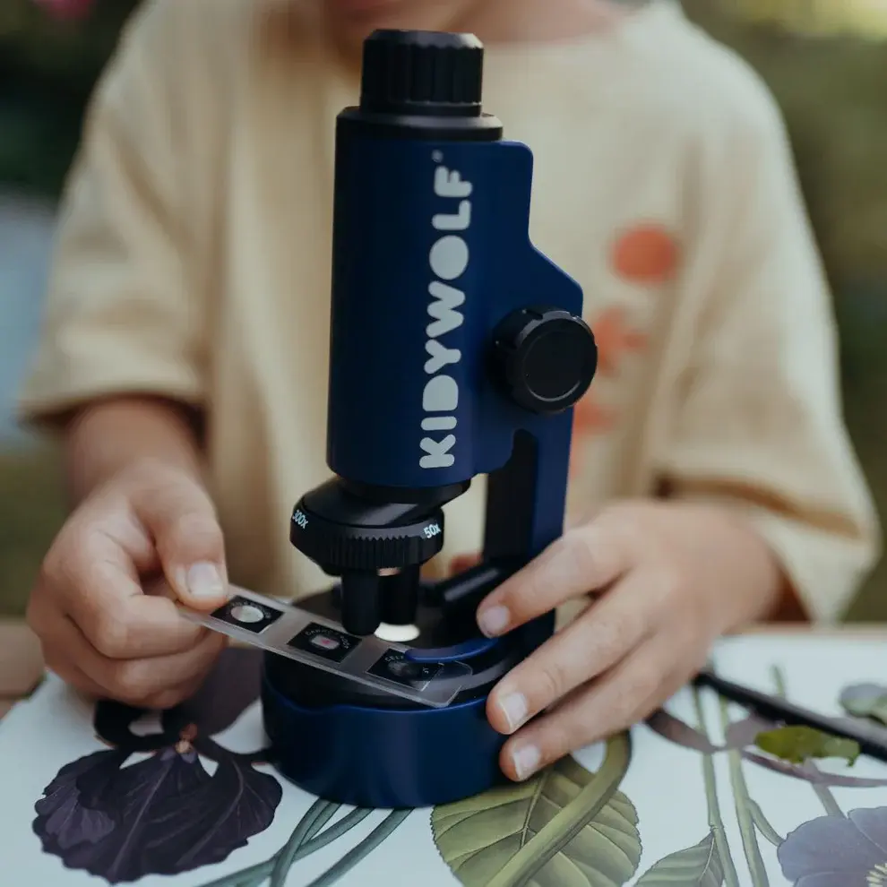 Kidywolf KIDYMICROSCOPE blauwe draagbare microscoop