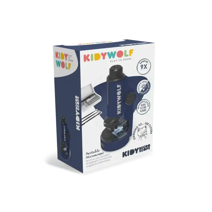 Kidywolf KIDYMICROSCOPE blauwe draagbare microscoop