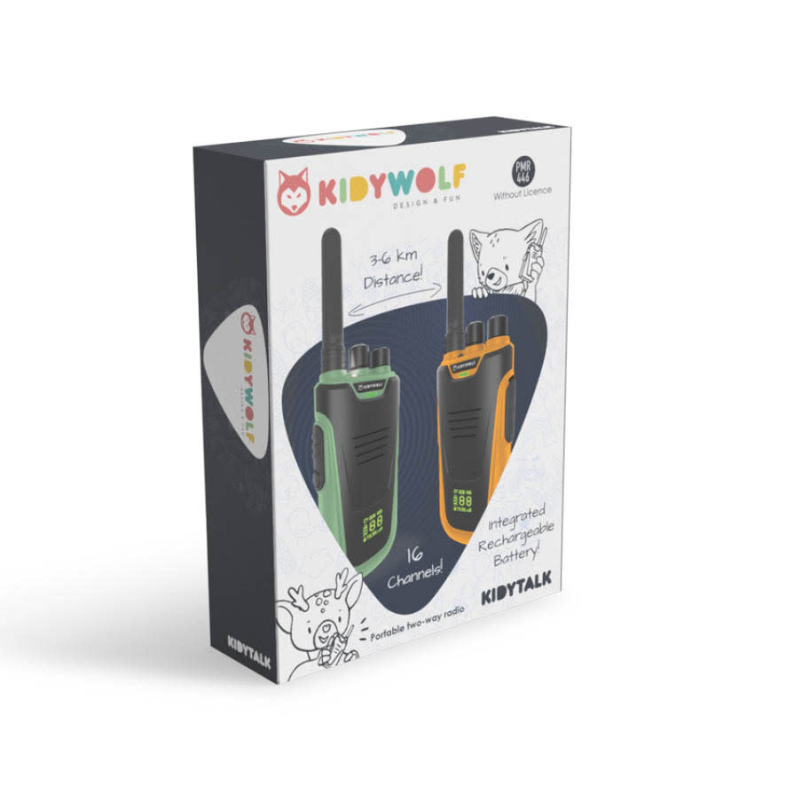Kidywolf KIDYTALK Walkietalkies groen-oranje