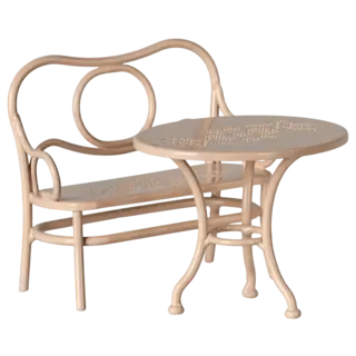 Maileg Café set, Mouse, Big - Pale pink