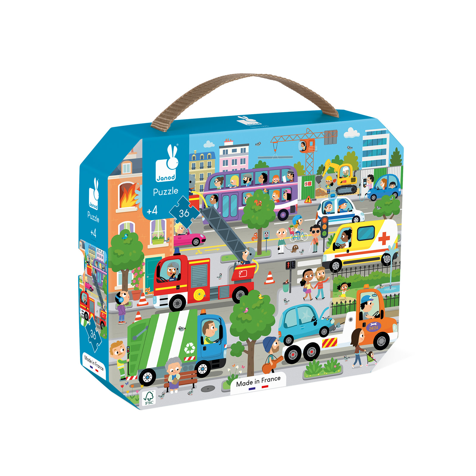 Janod Janod Puzzel - De stad 36 stukjes