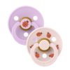 Ronde speen 2-pack natuurrubber Ladybug Violet - Maat 2