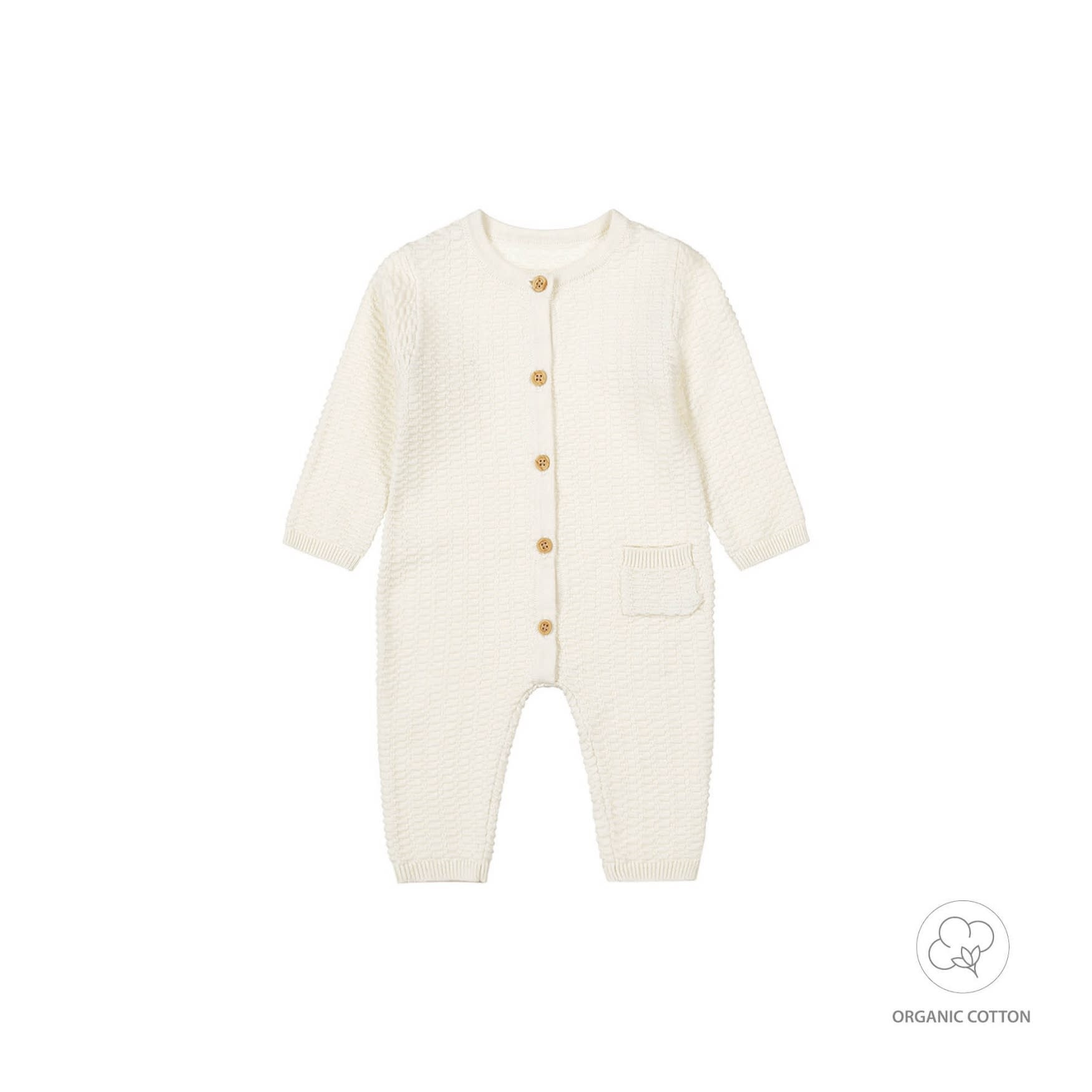 Dirkje 1 pce babysuit WN1257 organic cotton Off white