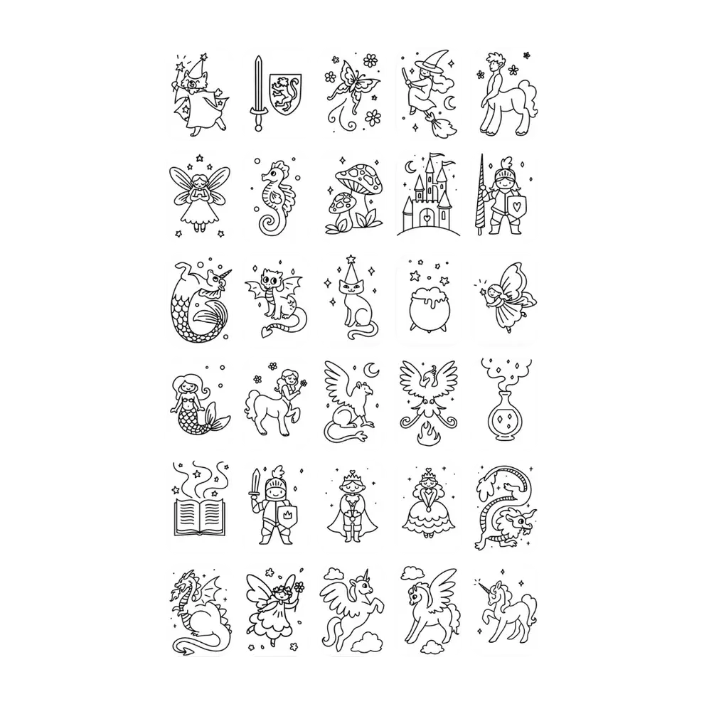 Kidywolf REFIL KIDYDRAW- MINI tekeningen "Er was eens" en "dieren"