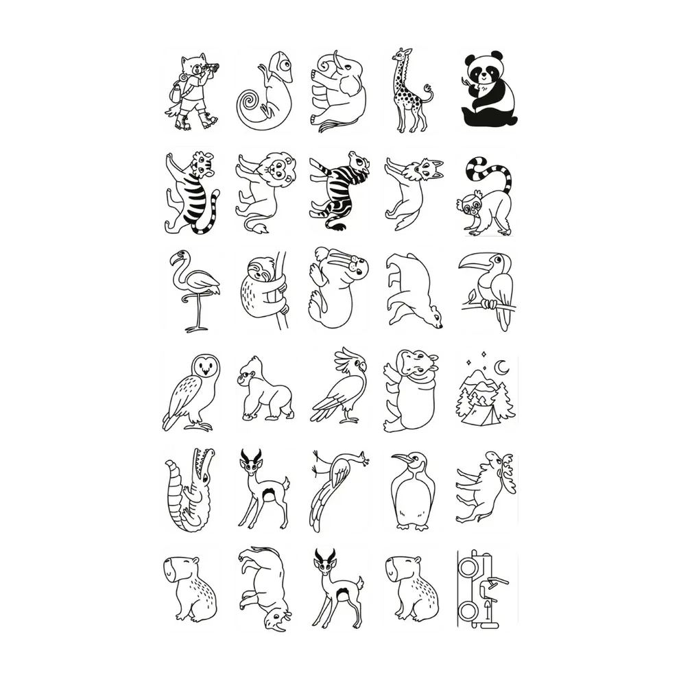 Kidywolf REFIL KIDYDRAW- MINI tekeningen "Er was eens" en "dieren"