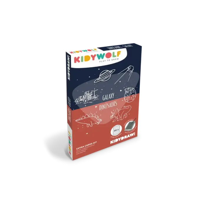 Kidywolf REFIL KIDYDRAW- MINI tekeningen "dinosaurussen" en "sterrenstelsel"