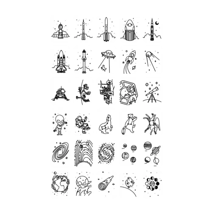 Kidywolf REFIL KIDYDRAW- MINI tekeningen "dinosaurussen" en "sterrenstelsel"