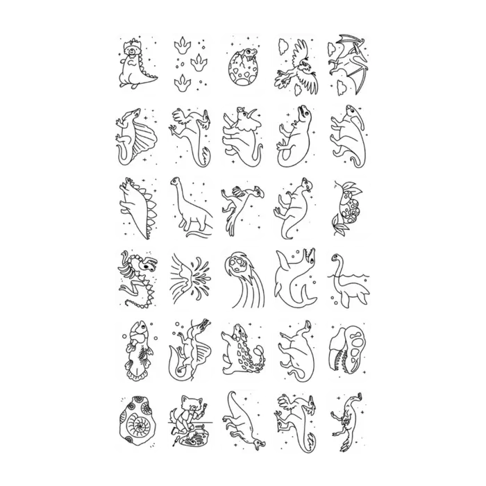 Kidywolf REFIL KIDYDRAW- MINI tekeningen "dinosaurussen" en "sterrenstelsel"