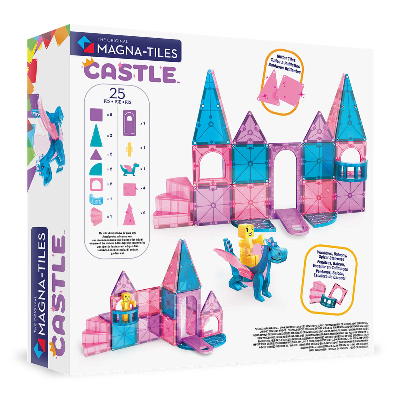Magna-Tiles MAGNA-TILES® CASTLE microMAGS - 25 piece
