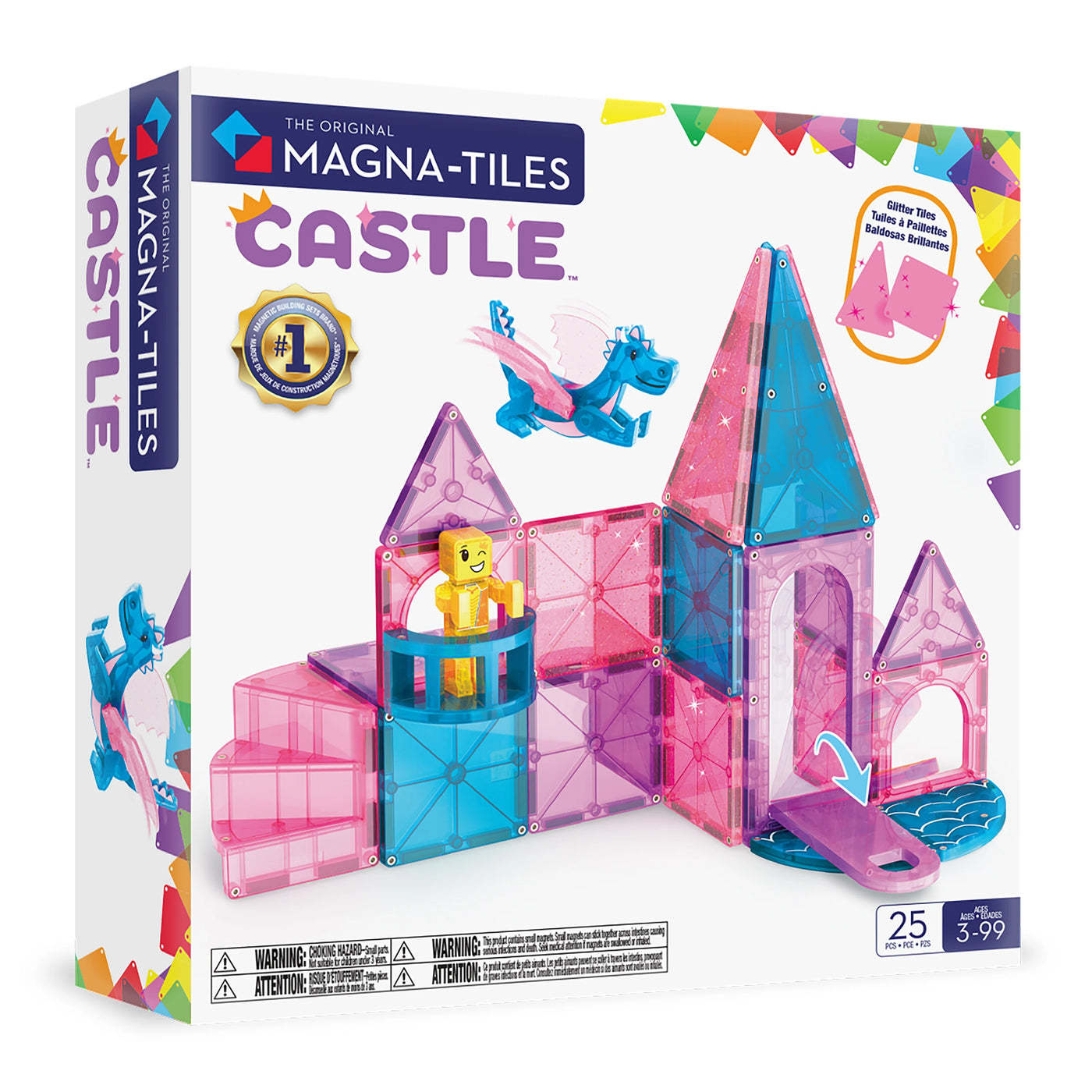 Magna-Tiles MAGNA-TILES® CASTLE microMAGS - 25 piece