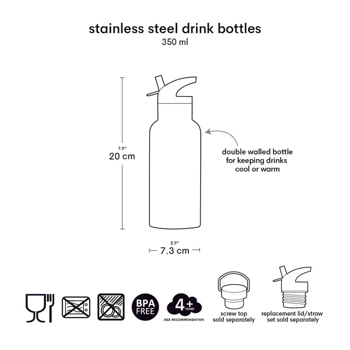 A Little Lovely Company RVS drinkfles: Kersen