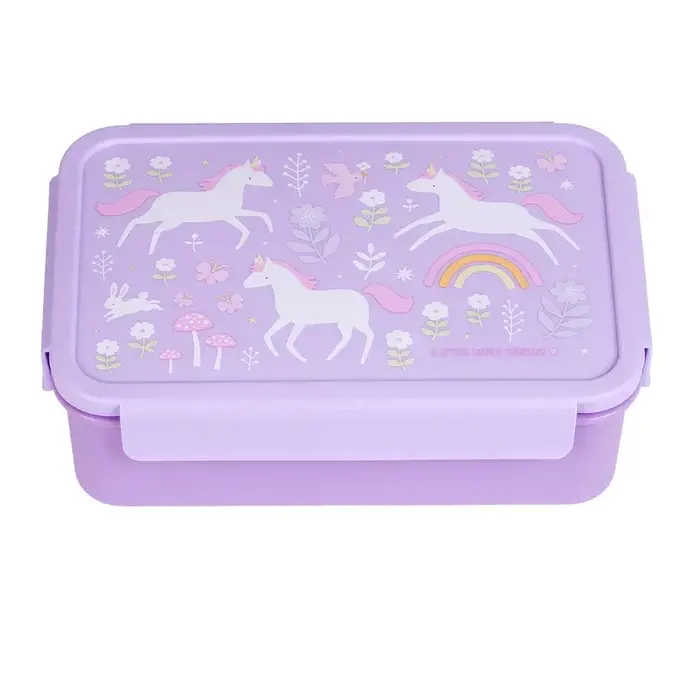 A Little Lovely Company Bento lunch box: Unicorn Dreams