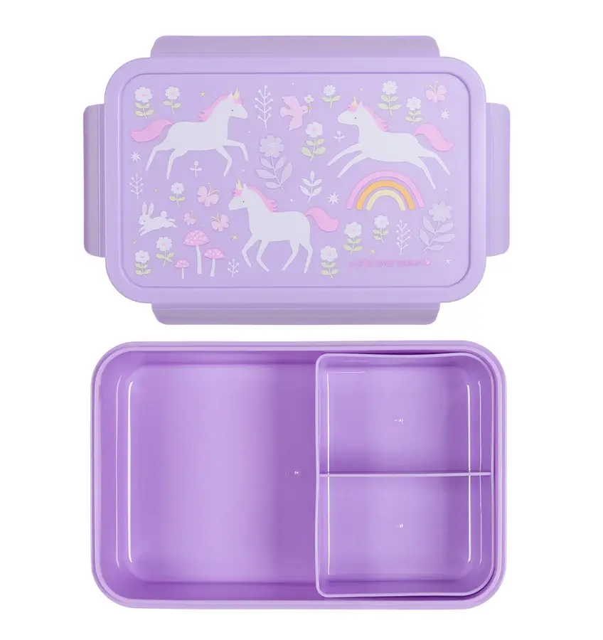 A Little Lovely Company Bento lunch box: Unicorn Dreams