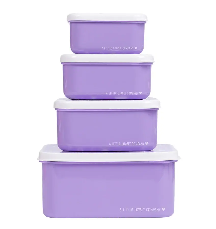 A Little Lovely Company Lunch & snack box set: Unicorn Dreams