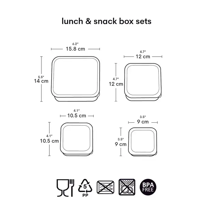 A Little Lovely Company Lunch & snack box set: Unicorn Dreams