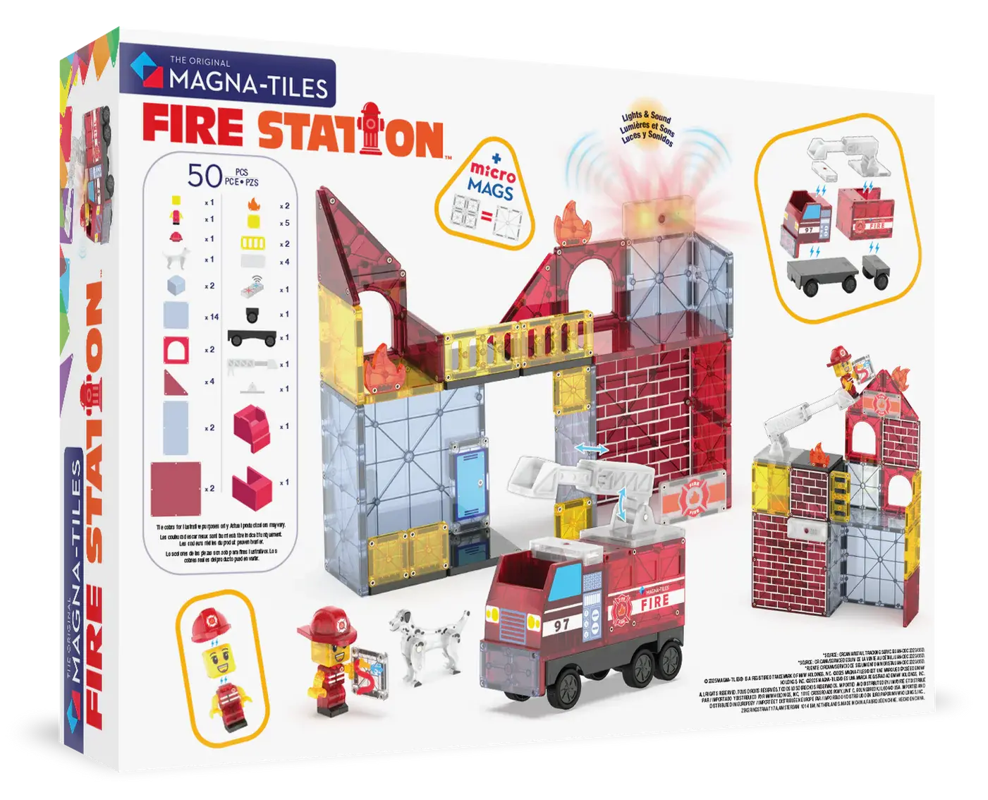 Magna-Tiles MAGNA-TILES - Fire Station 50-Piece Set