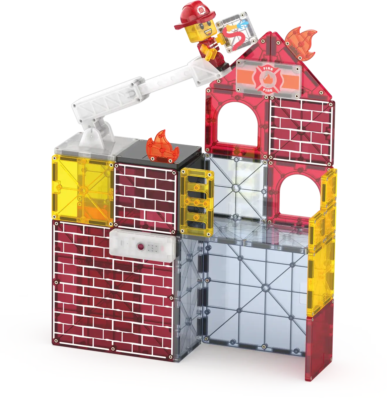 Magna-Tiles MAGNA-TILES - Fire Station 50-Piece Set
