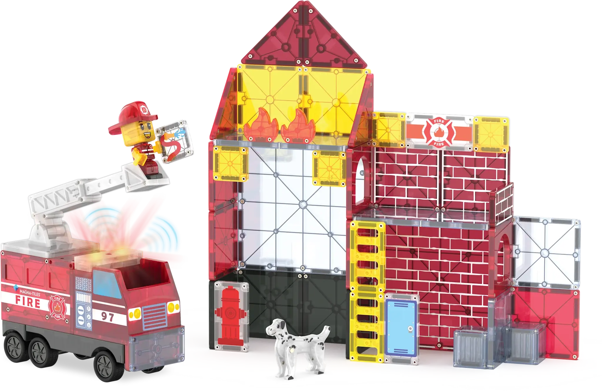 Magna-Tiles MAGNA-TILES - Fire Station 50-Piece Set