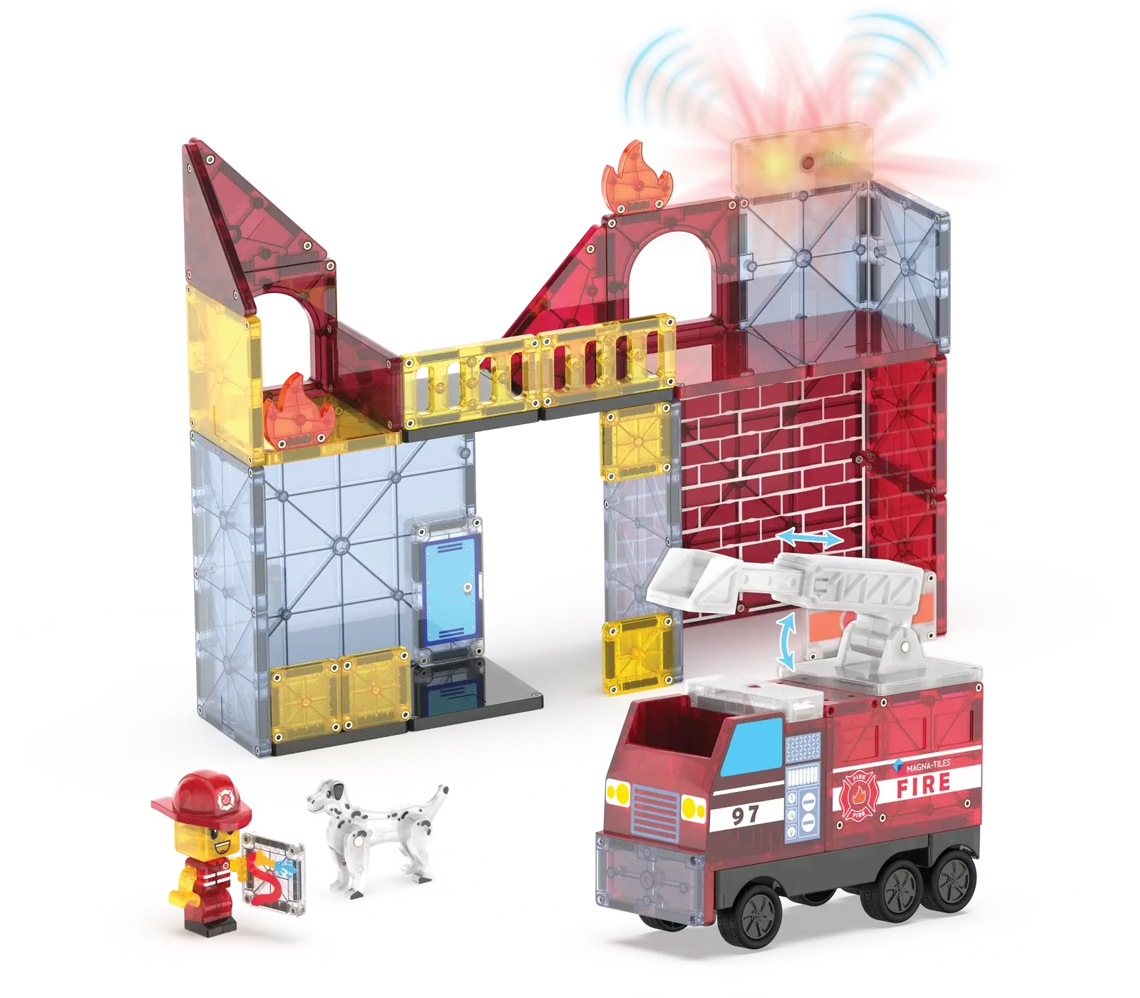 Magna-Tiles MAGNA-TILES - Fire Station 50-Piece Set
