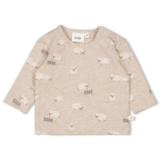 Feetje Longsleeve AOP Taupe melange - Sleepy Sheepy