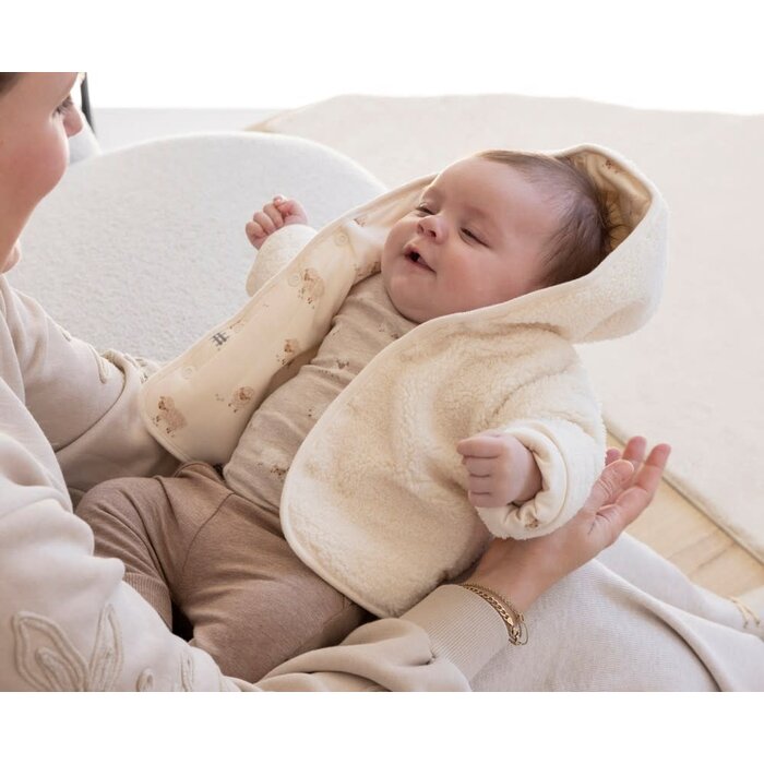 Feetje Longsleeve AOP Taupe melange - Sleepy Sheepy