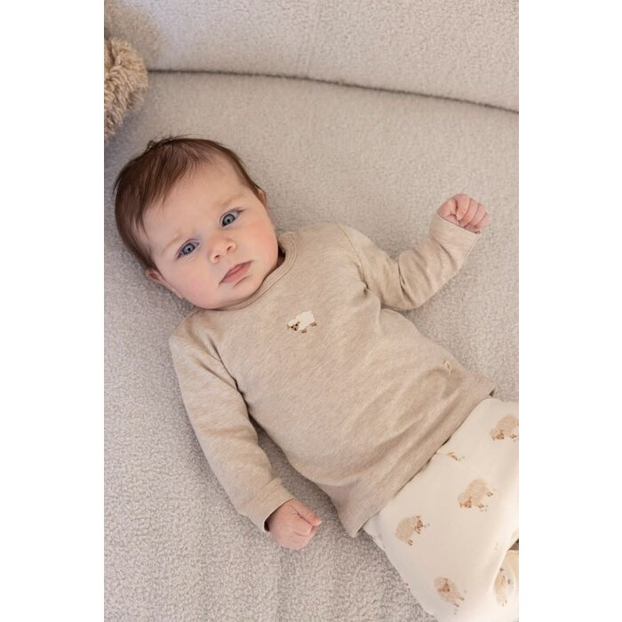 Feetje Longsleeve Taupe melange - Sleepy Sheepy