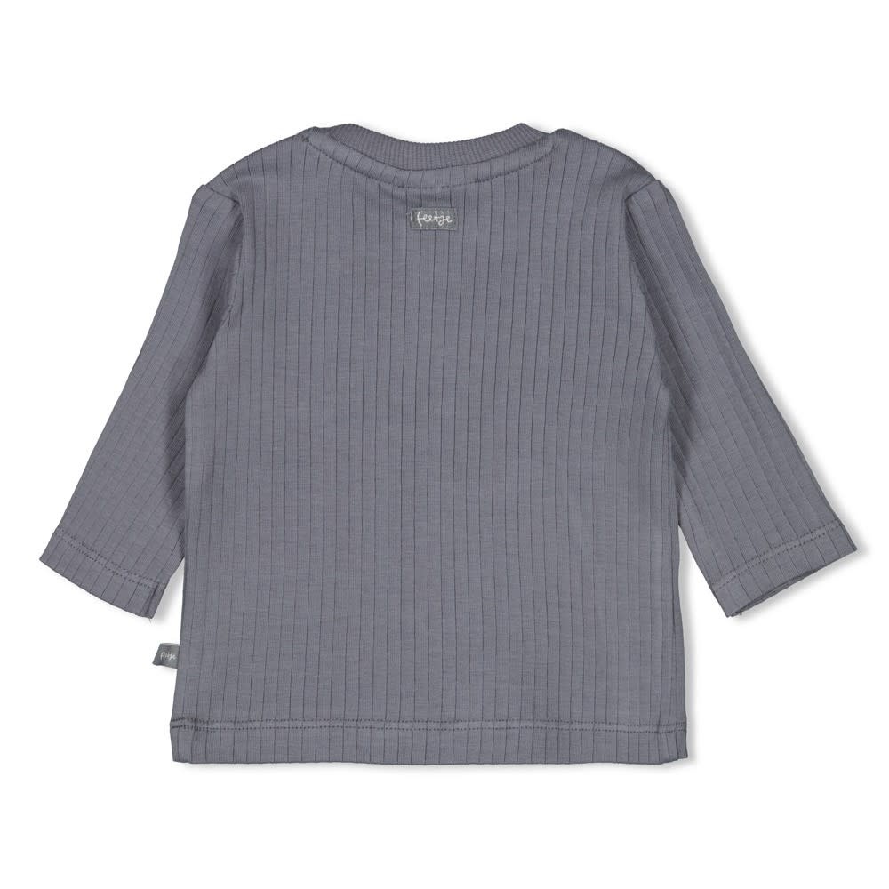 Feetje Longsleeve rib Blauw - Howdy