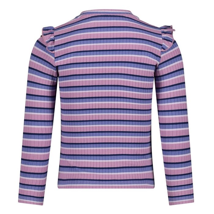 Jubel Longsleeve rib met streep Violet - Wild Soul