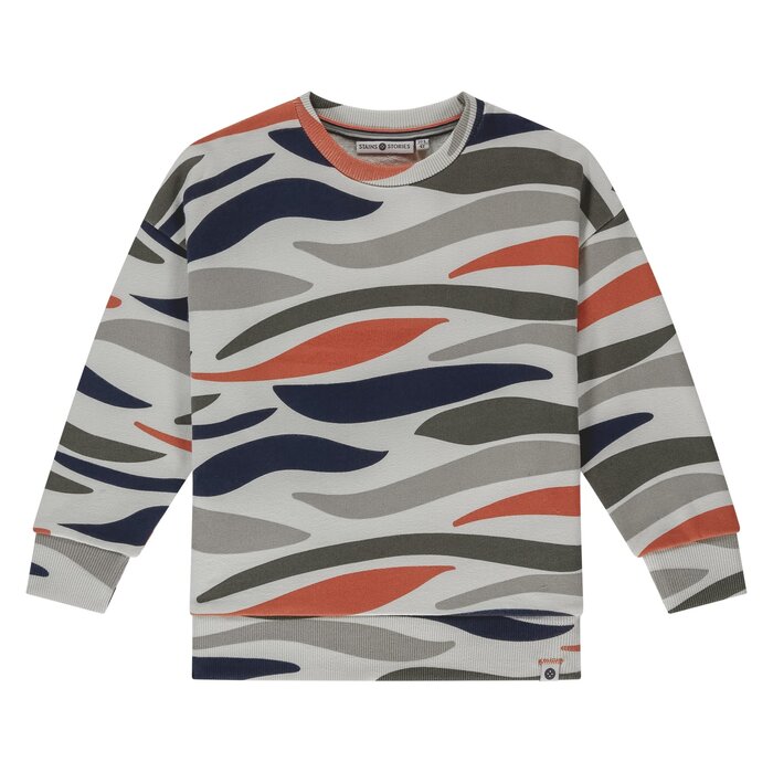 Stains & Stories boys sweatshirt off white SSA25407463